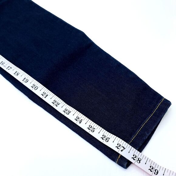 Michael Kors Izzy Skinny Fitted Denim Jeans Mid-Rise Dark Wash Sz 8 - Picture 12 of 13